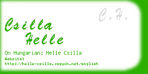 csilla helle business card